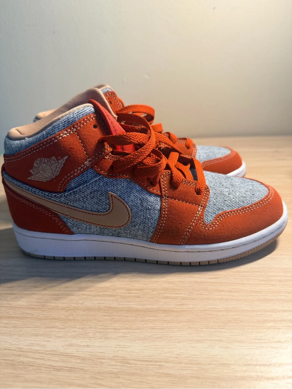 Nike Air Jordan 1 High Top - Orange, Light Blue, Tan